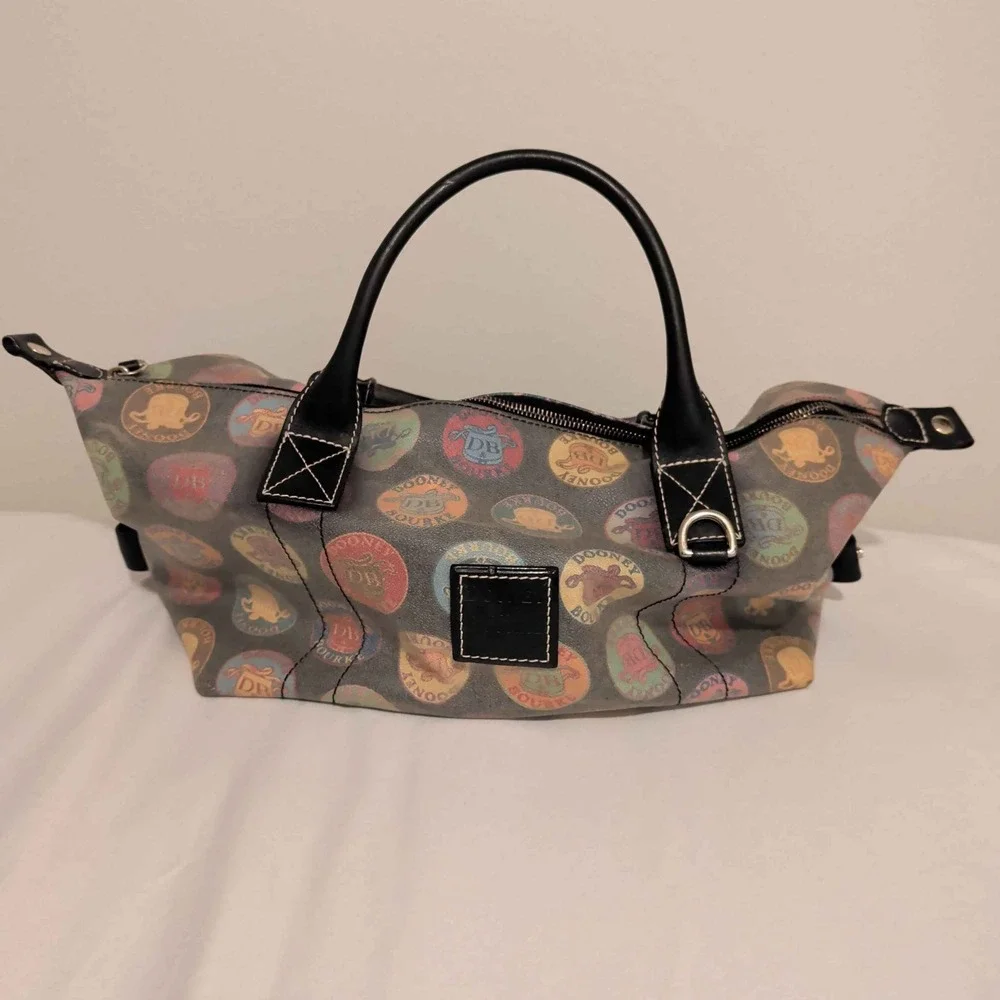 Dooney & Bourke Medallion Print Canvas/Leather Large‎ Satchel